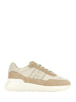 Beige Leather Sneakers 1