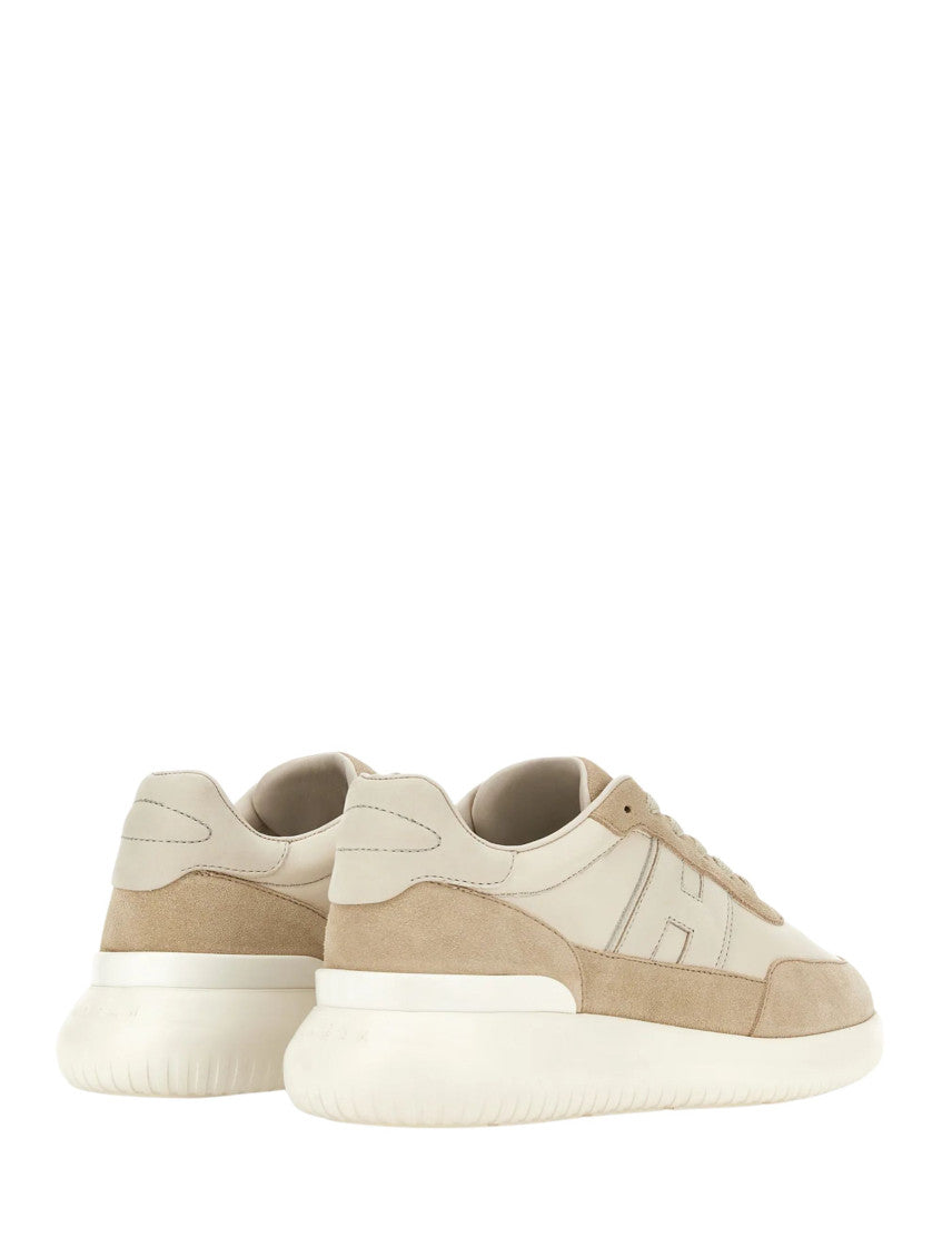 Beige Leather Sneakers 3