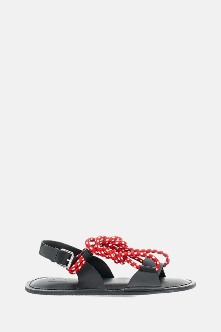 Black Cord Sandals 1