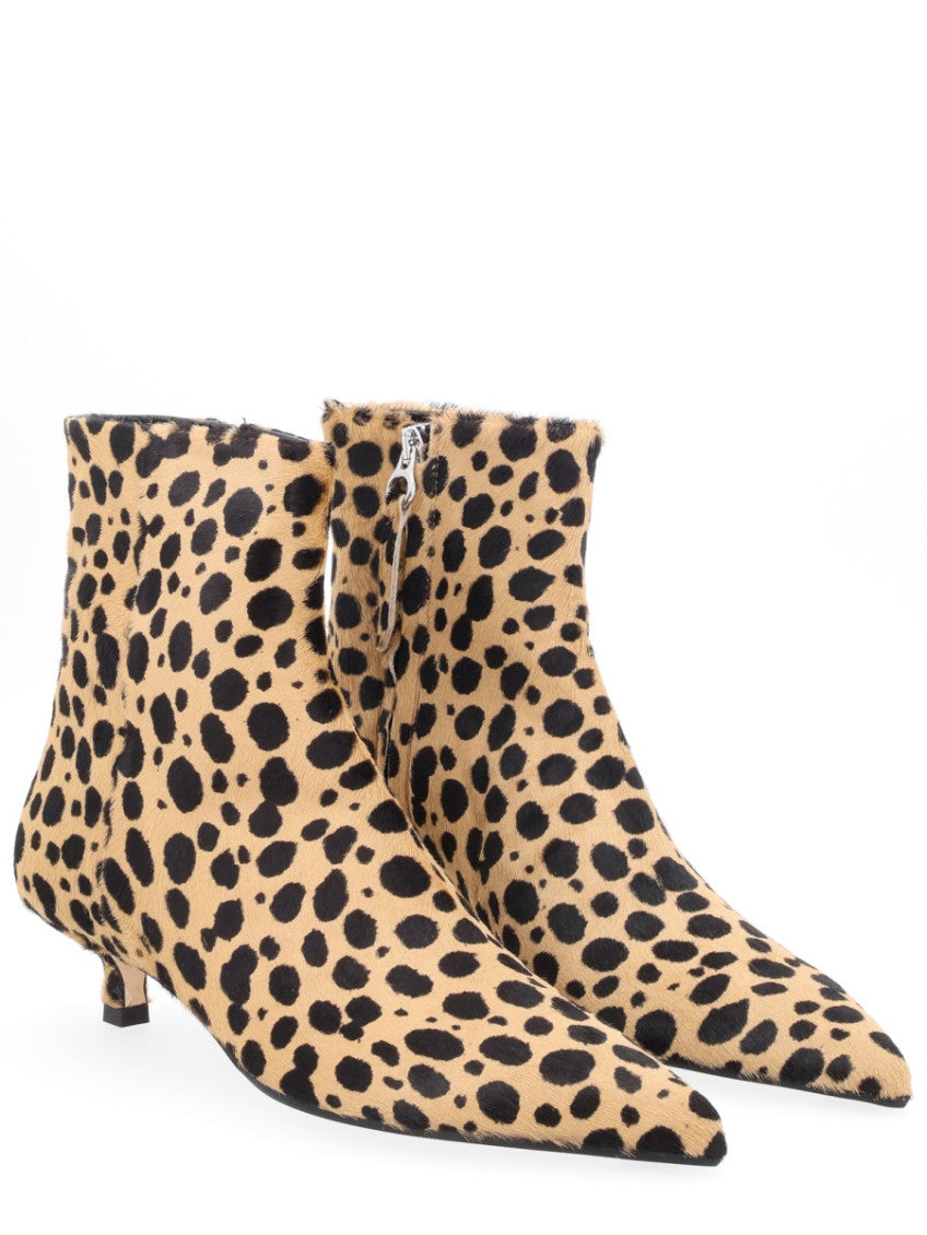 Leopard Print Pointed-toe Boots 2