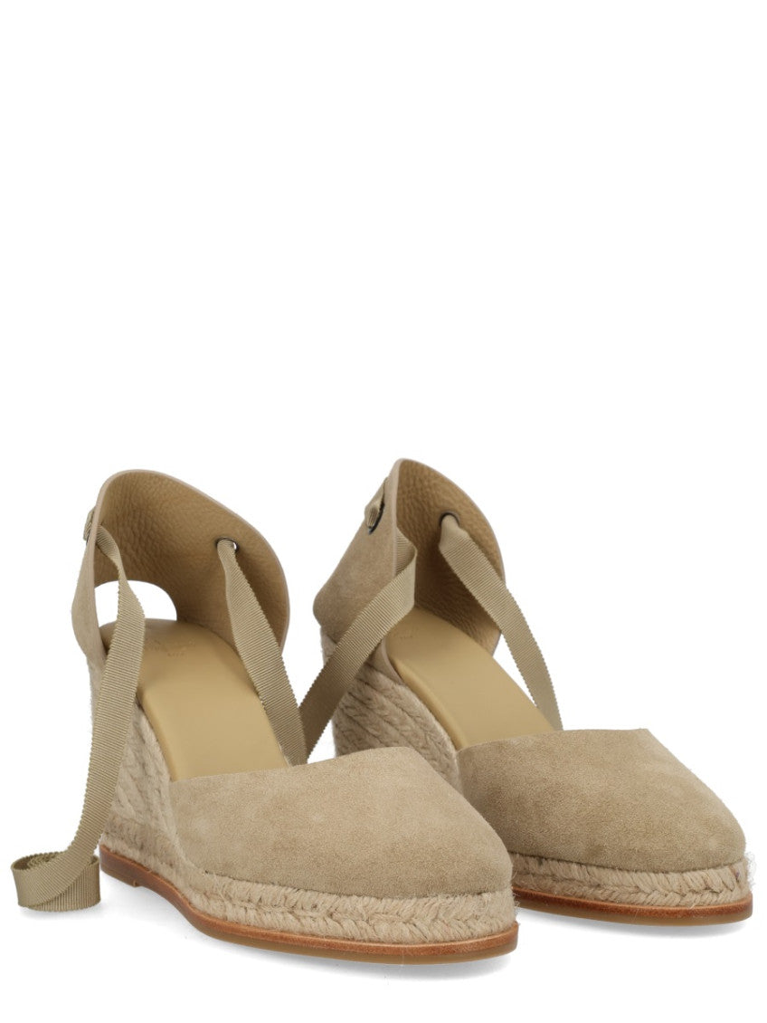 Beige Solid Camila Wedges 2