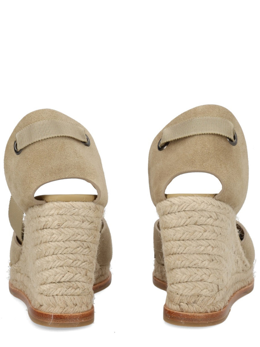 Beige Solid Camila Wedges 4