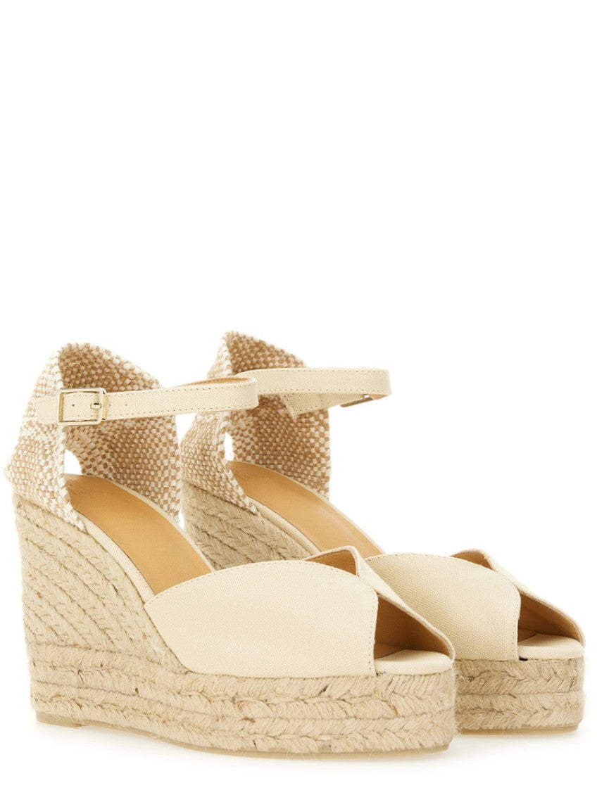 Off white Woven Wedges 2