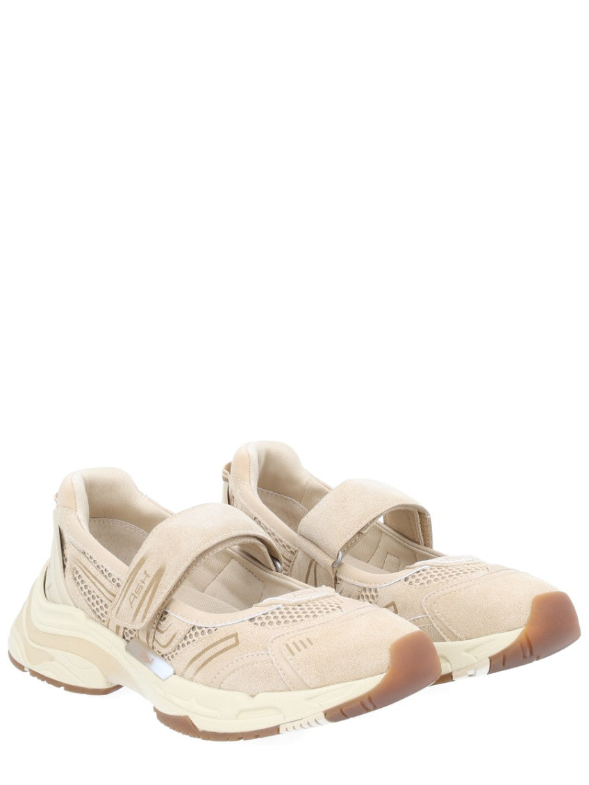 Beige Solid Logo Sneakers 2
