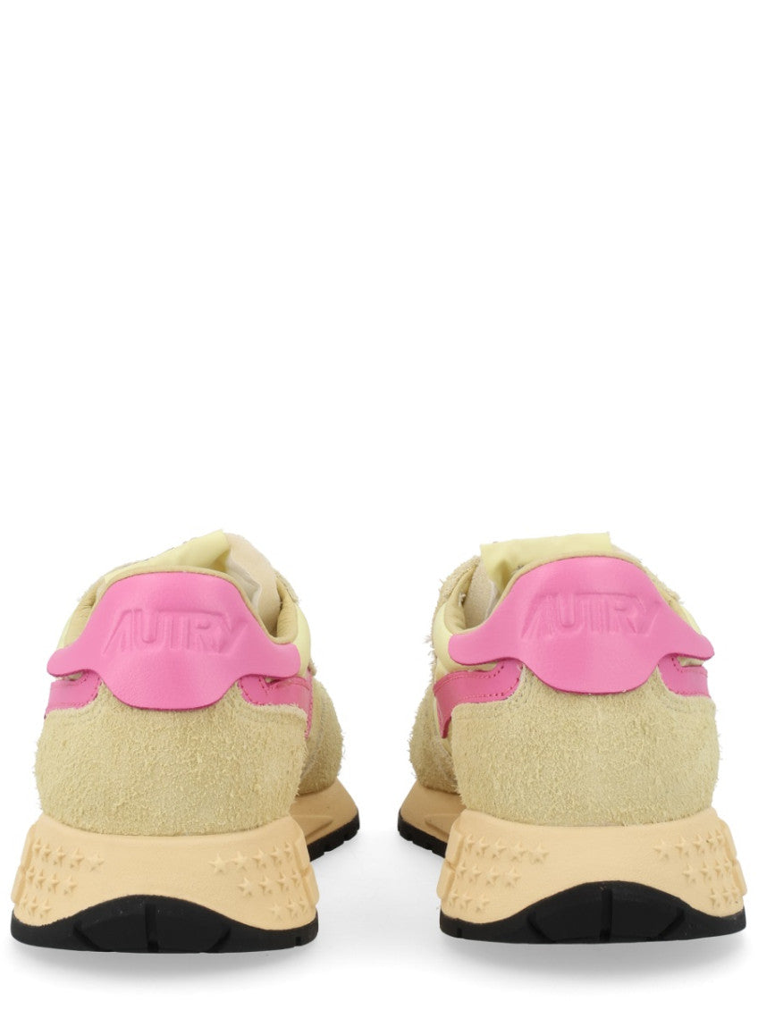 Beige Color Block Sneakers 3