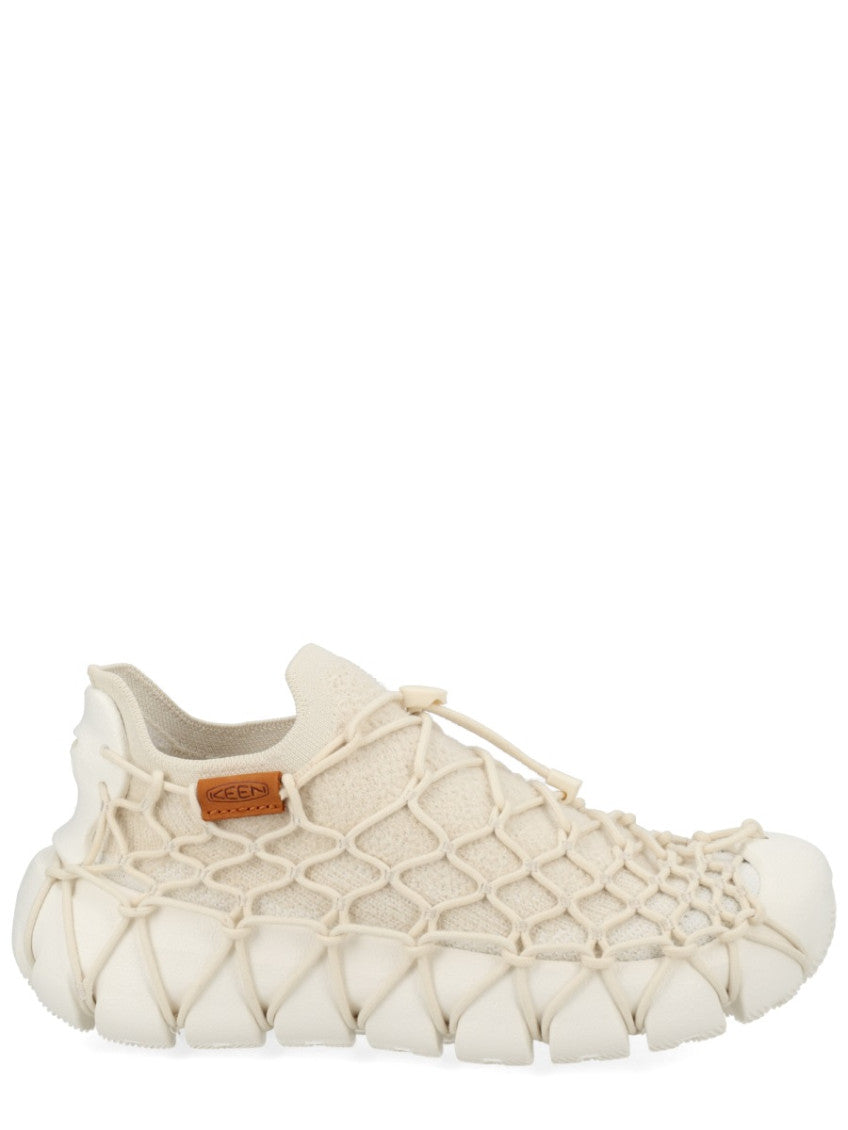 White Woven Uneek Sneakers 1