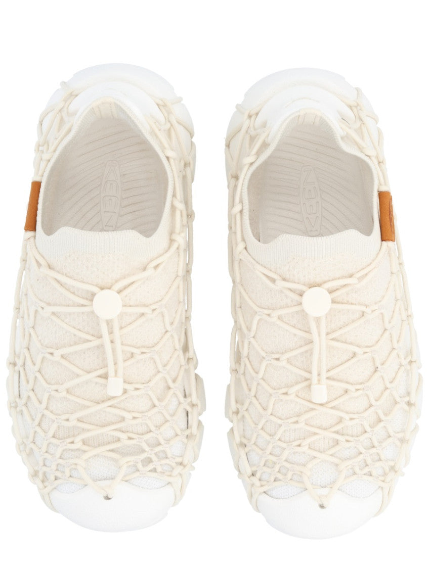 White Woven Uneek Sneakers 5