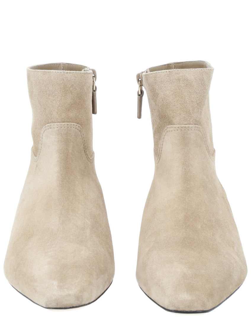 Beige Solid Stassi Boots 3
