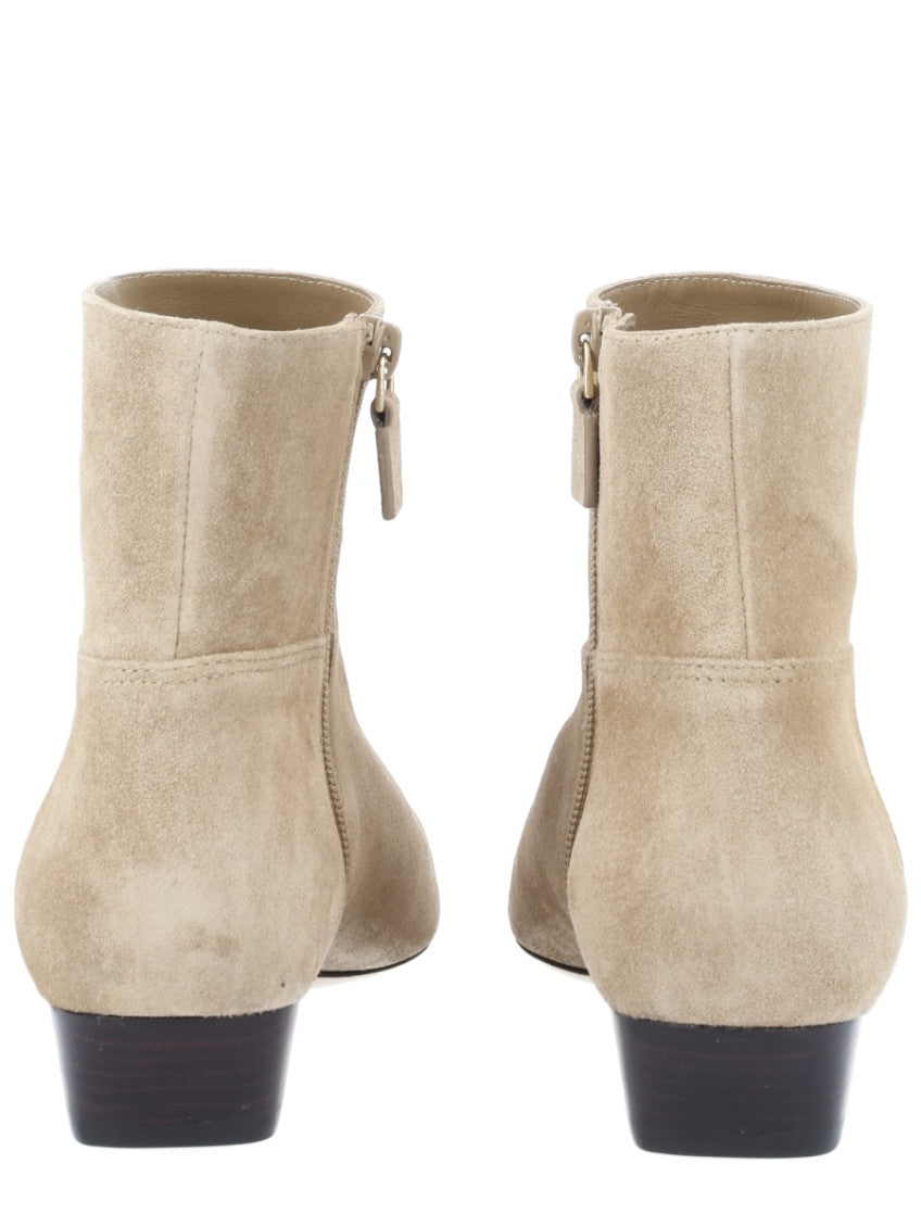 Beige Solid Stassi Boots 4