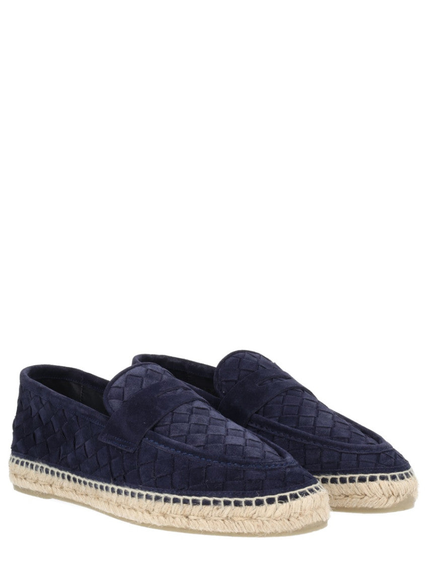 Blue Woven Espadrille Loafers 2
