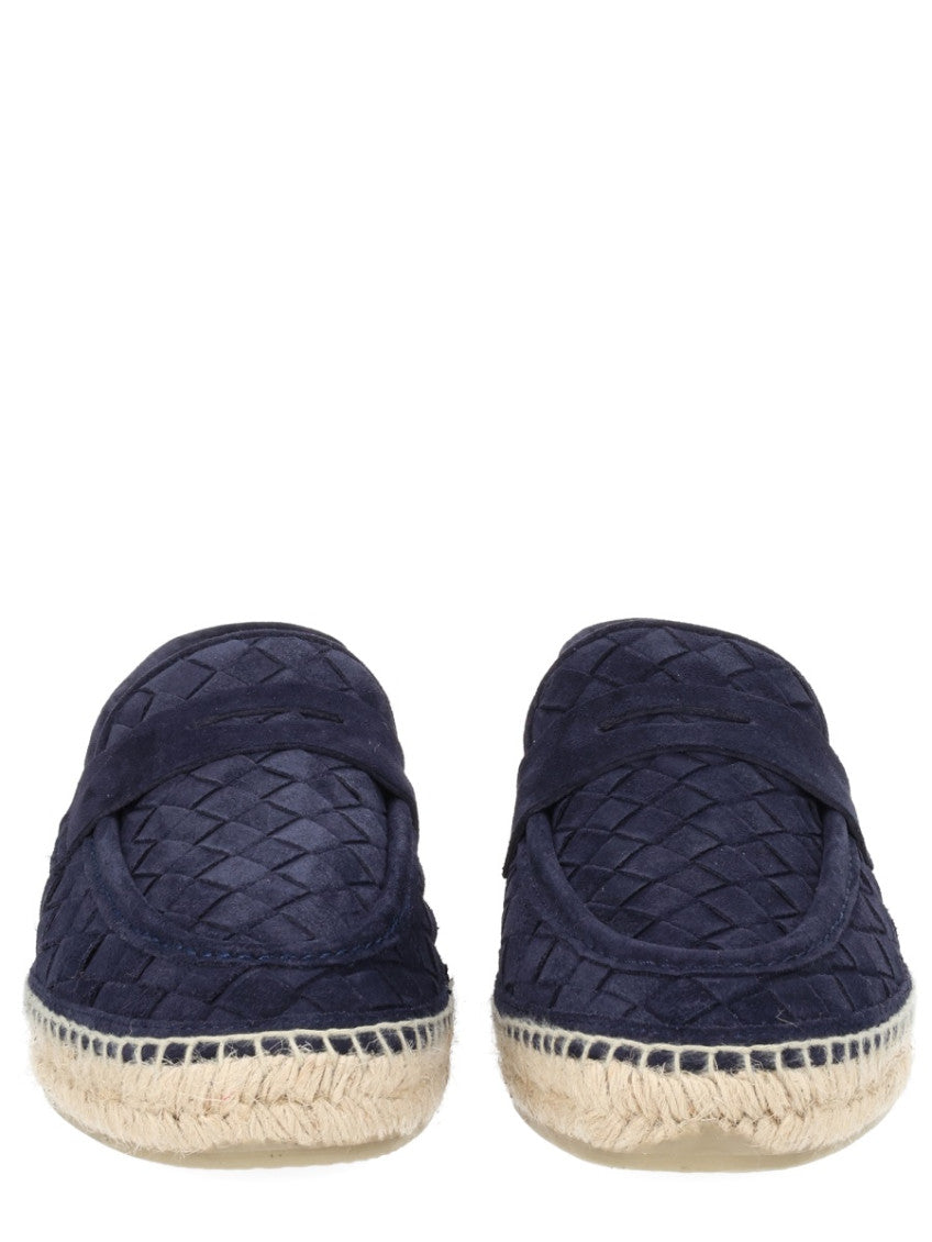 Blue Woven Espadrille Loafers 3