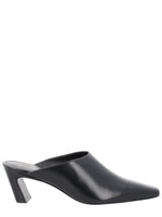 Black Leather Mules 1