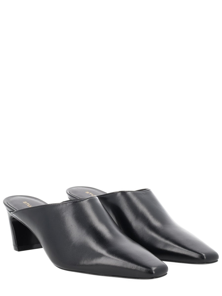 Black Leather Mules 2