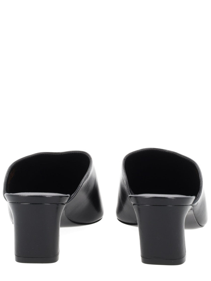 Black Leather Mules 4
