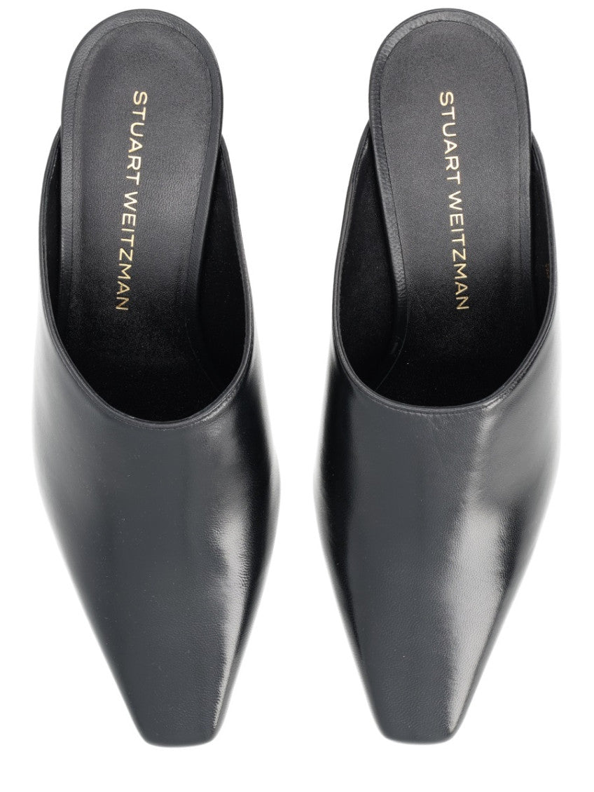 Black Leather Mules 5