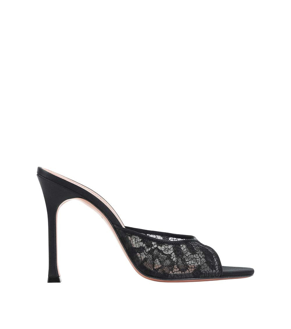 Black Alexa Lace Heels 2