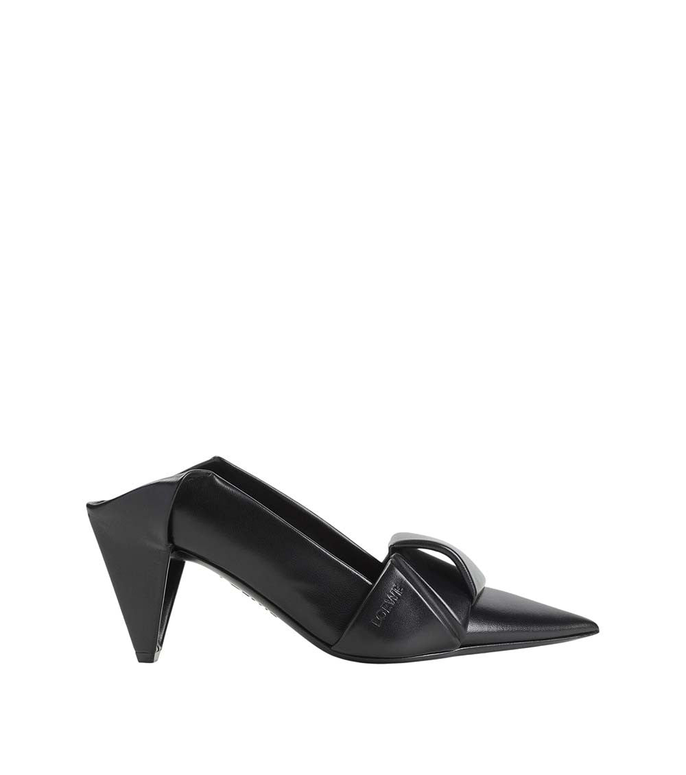 Black Origami Flap Pumps 2