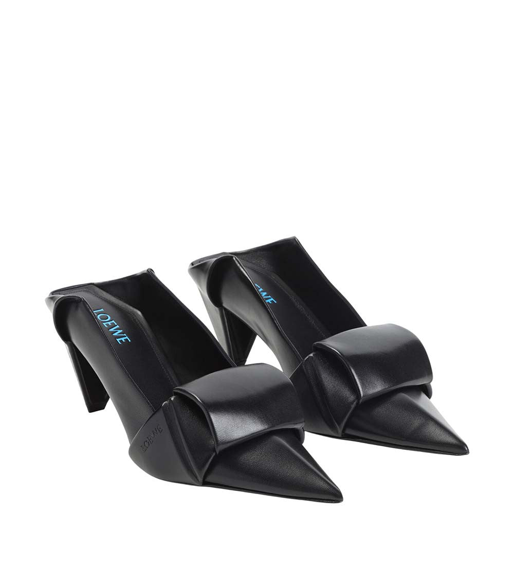 Black Origami Flap Pumps 5
