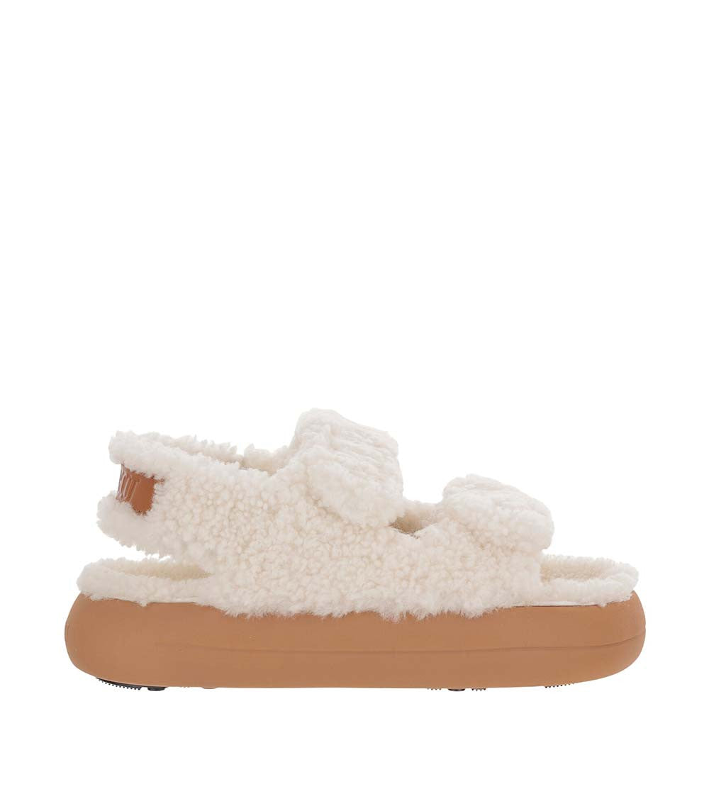 White Textured Sandals 1