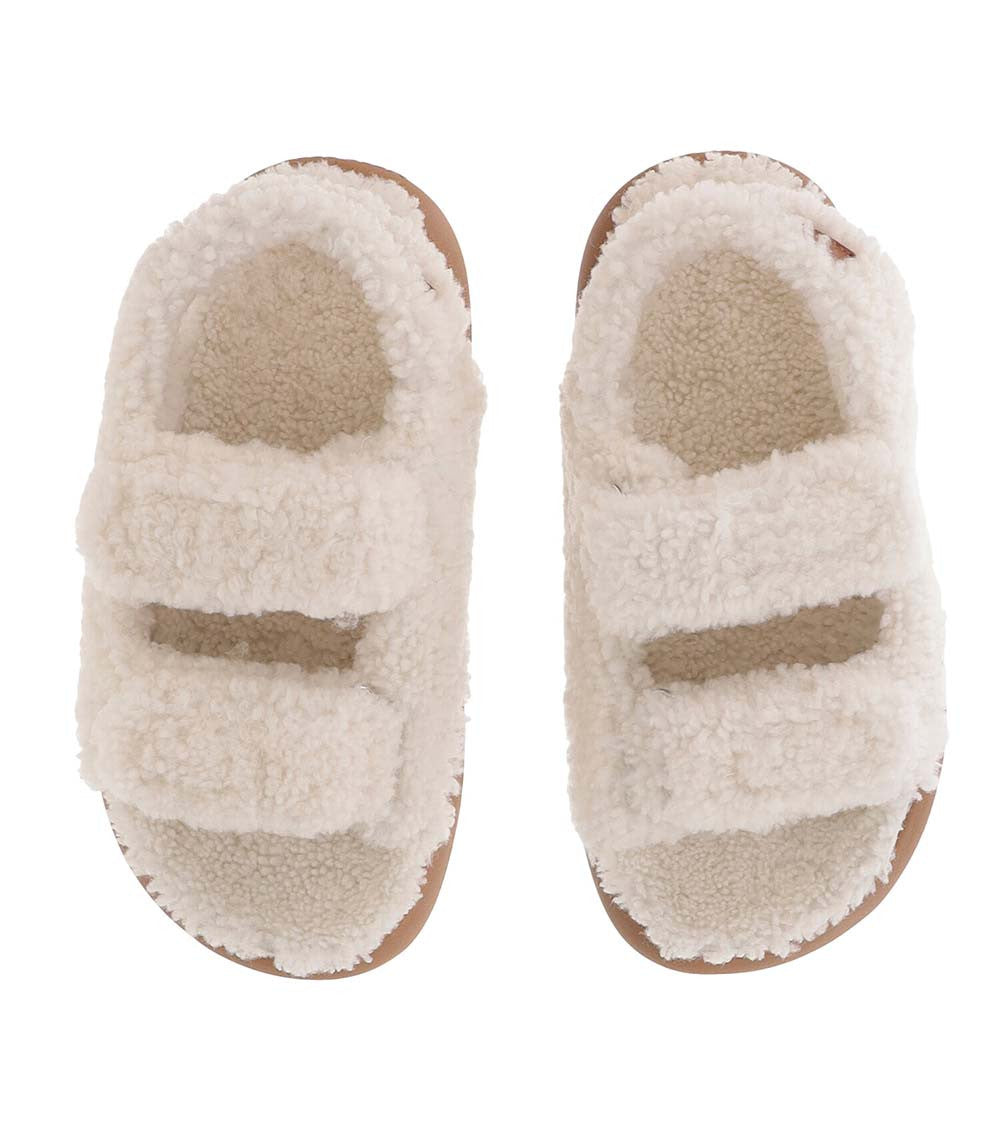 White Textured Sandals 2