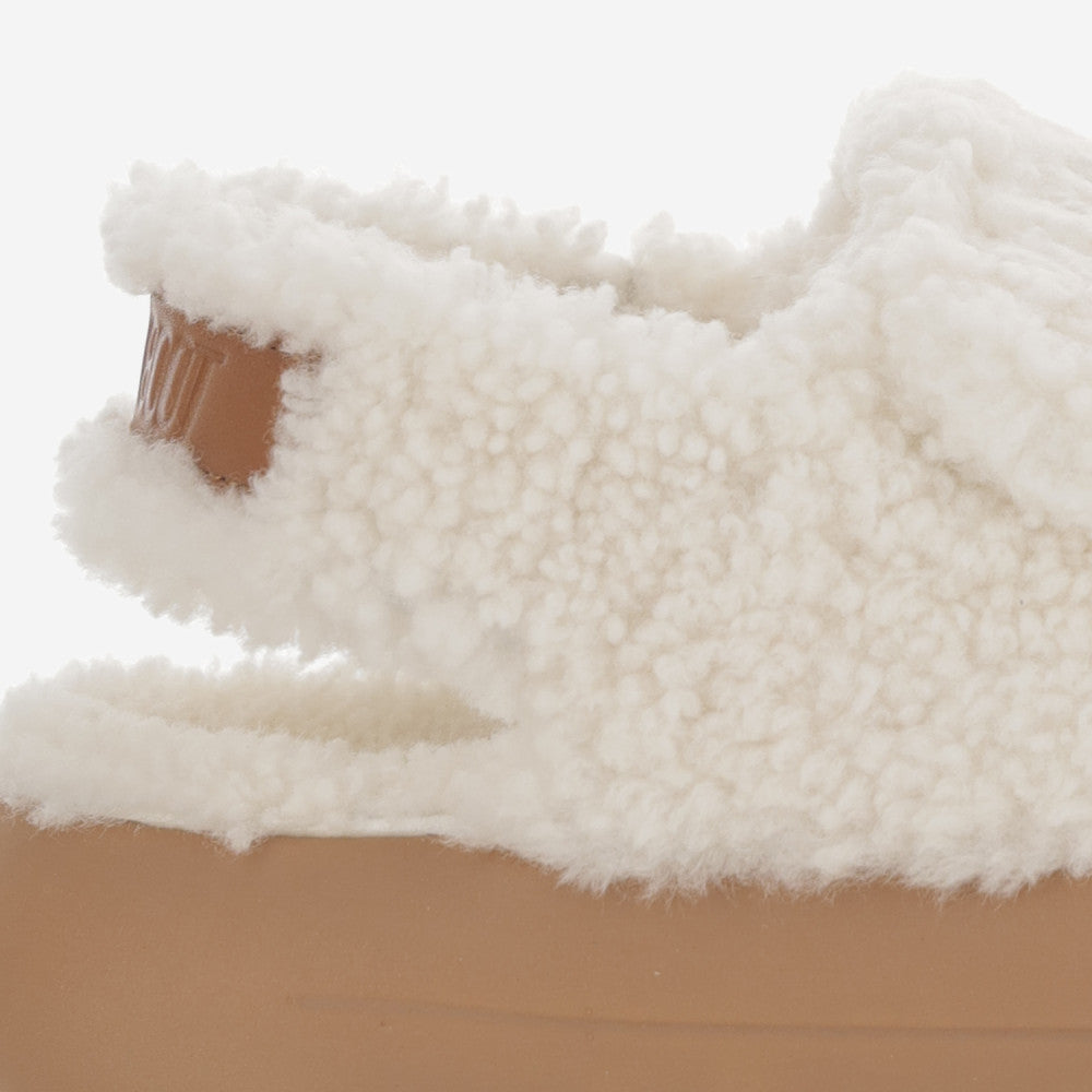 White Textured Sandals 5