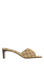 Beige Logo Heels 1