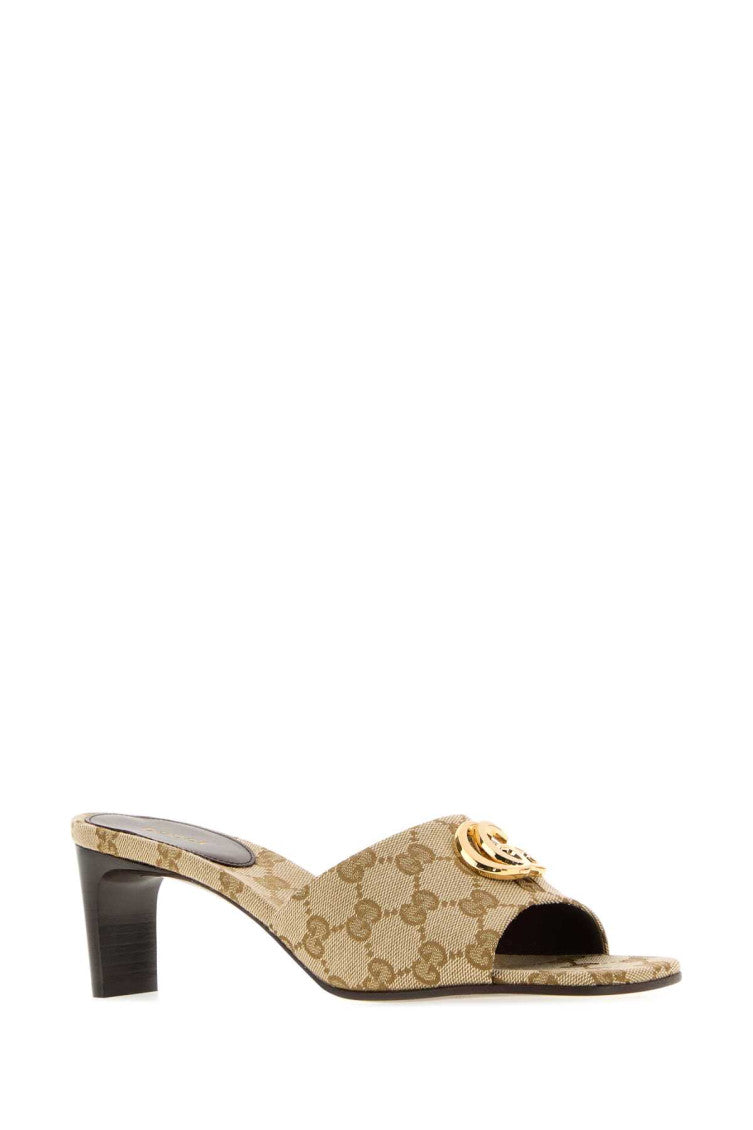 Beige Logo Heels 2