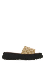 Beige Logo Sandals 1