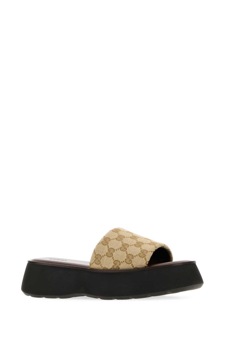 Beige Logo Sandals 2