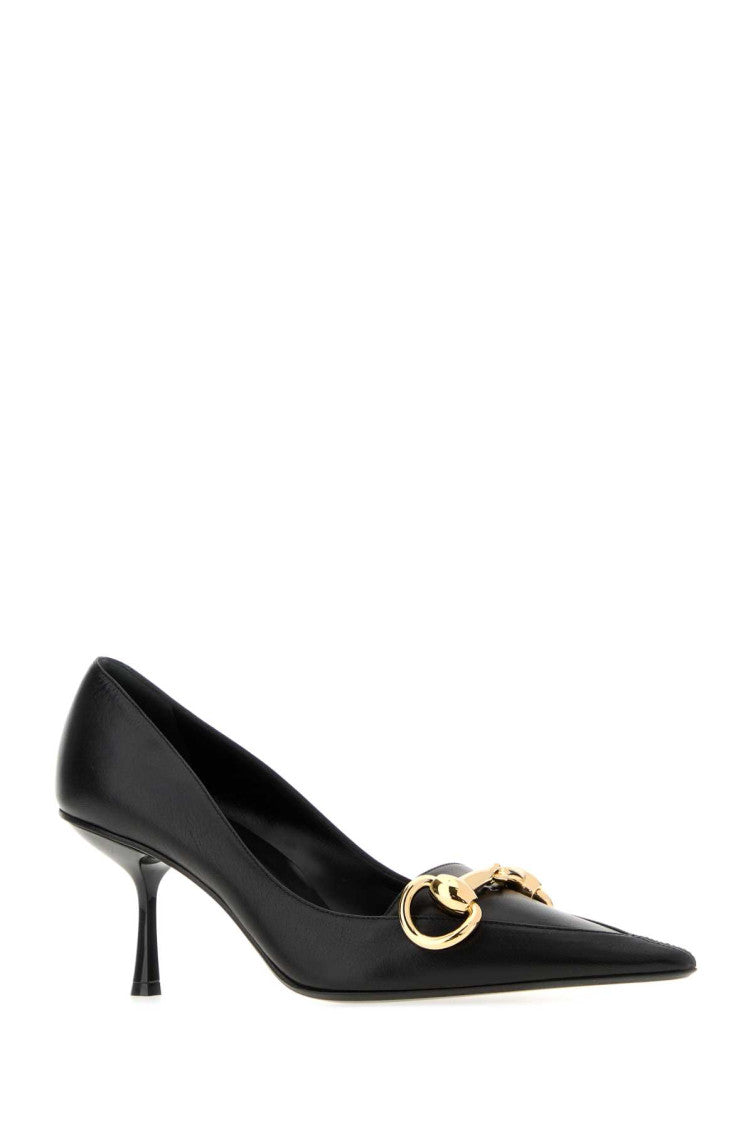 Black Leather Pumps 2