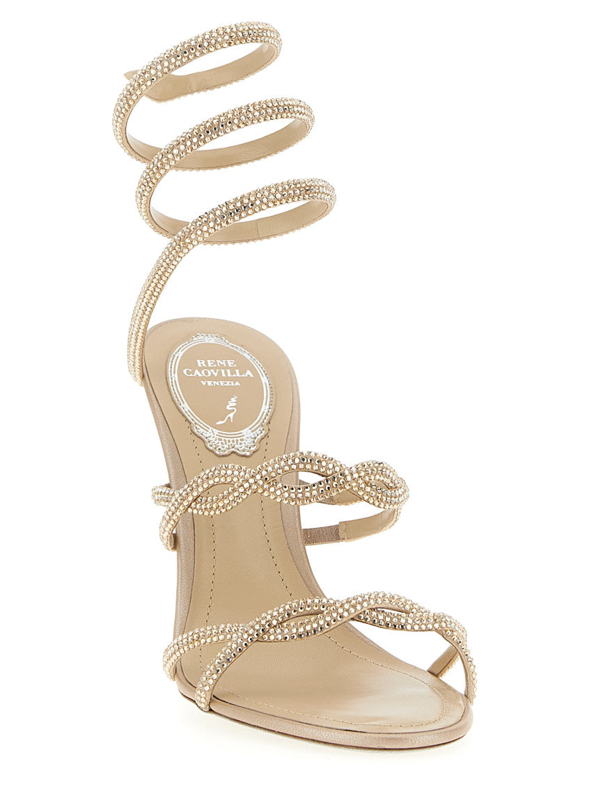 Beige Open Toe Heels 2