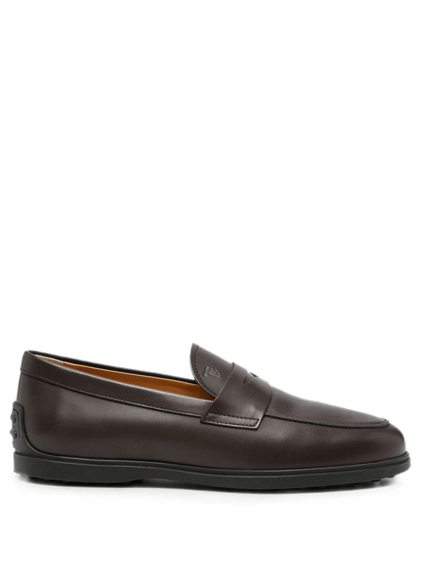 Brown Logo Collection Loafers 1