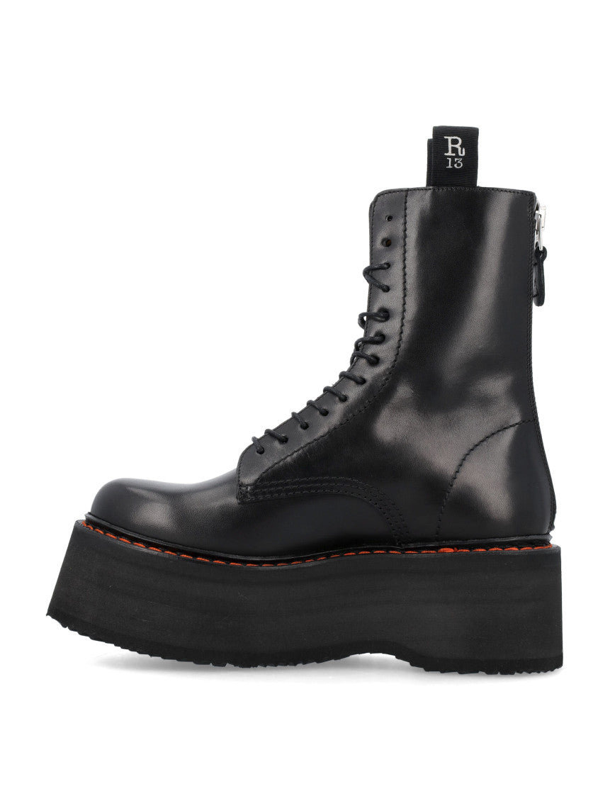 Black Lace Up Boots 3