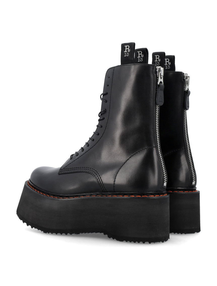 Black Lace Up Boots 4
