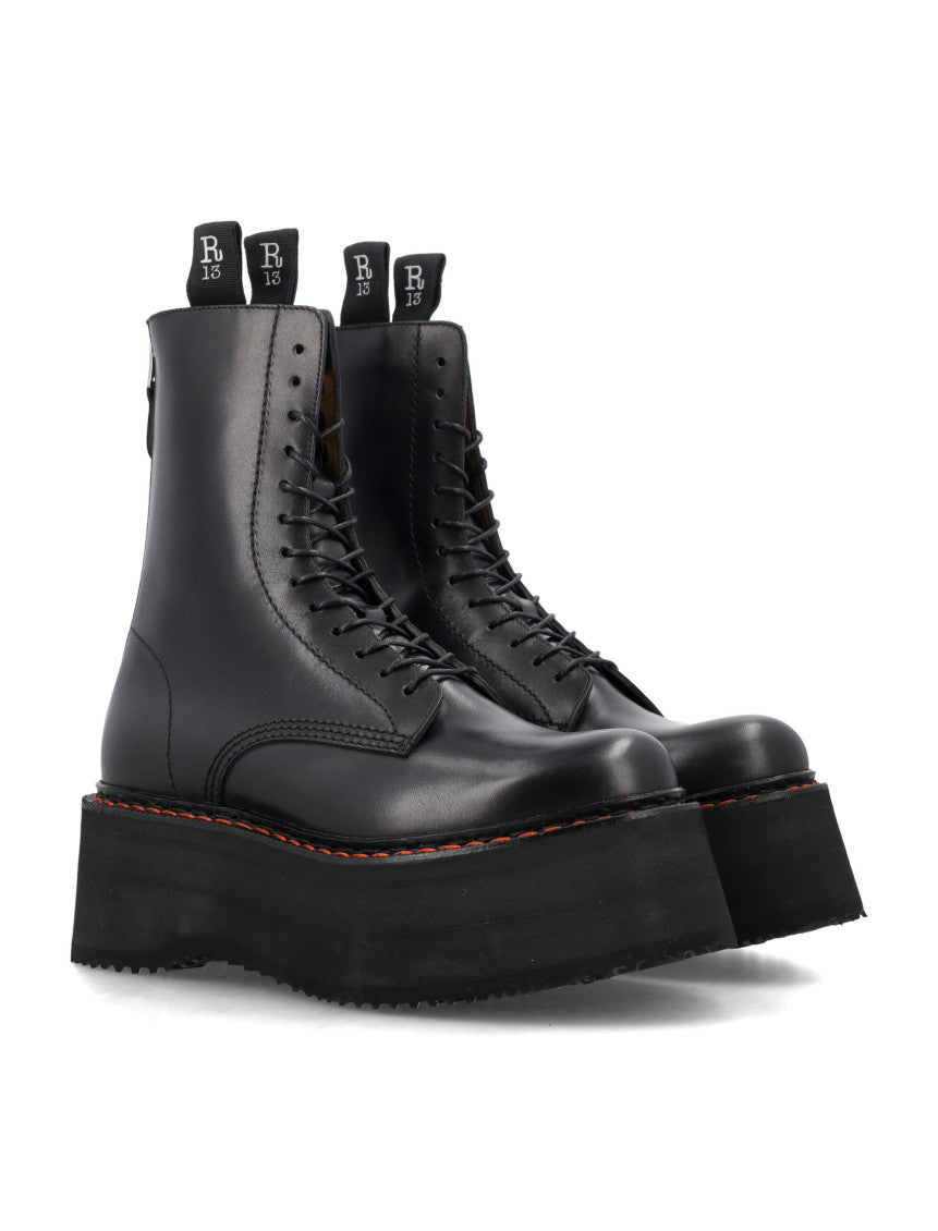 Black Lace Up Boots 6