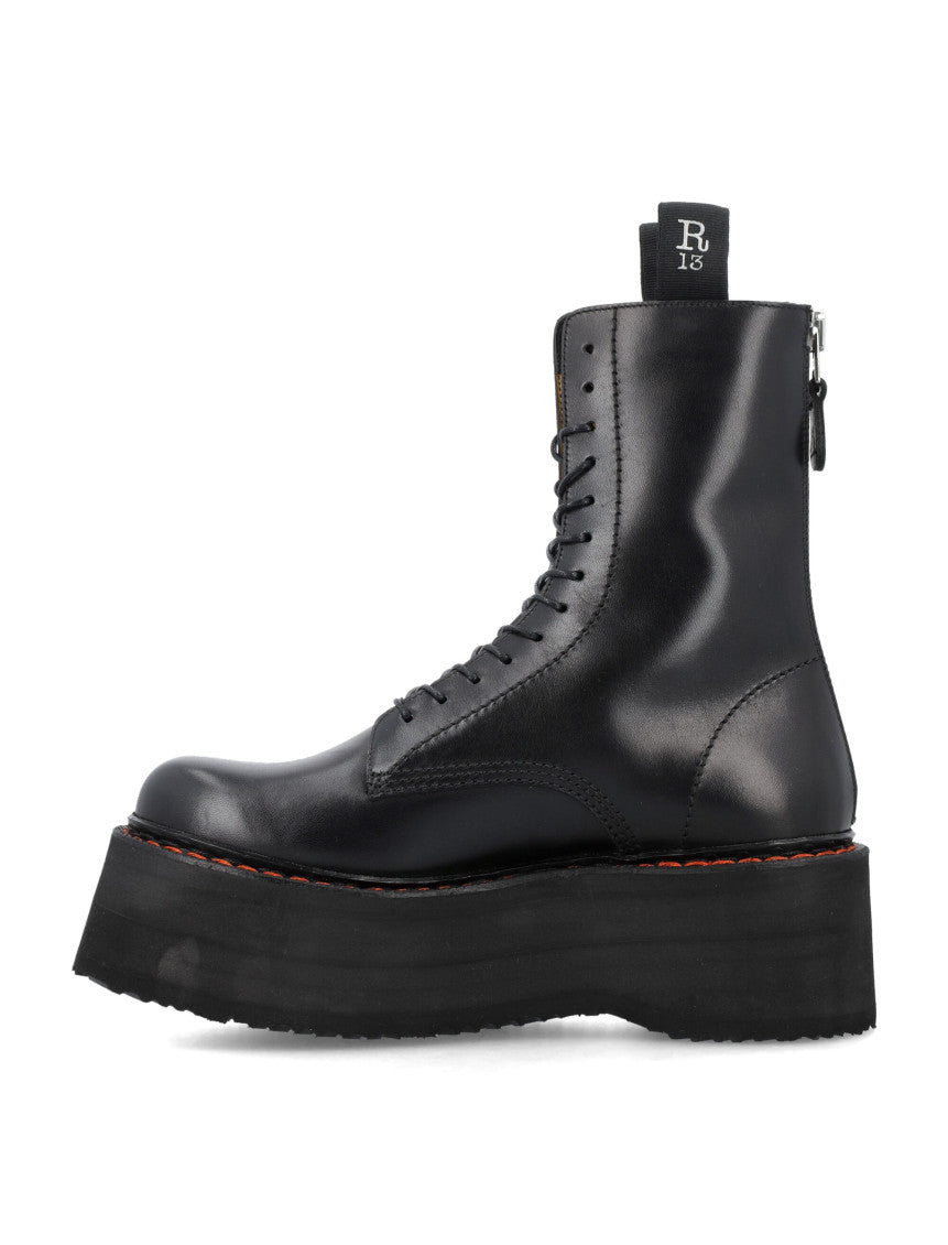 Black Lace Up Boots 7