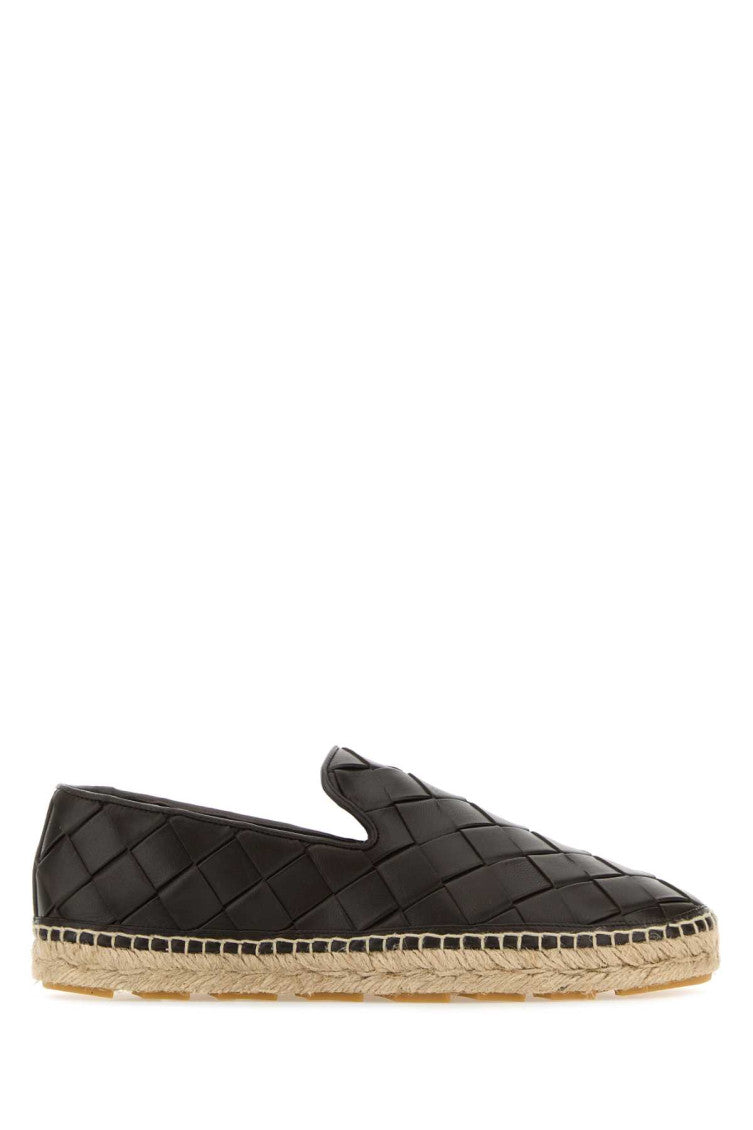 Dark Brown Leather Espadrillas 1