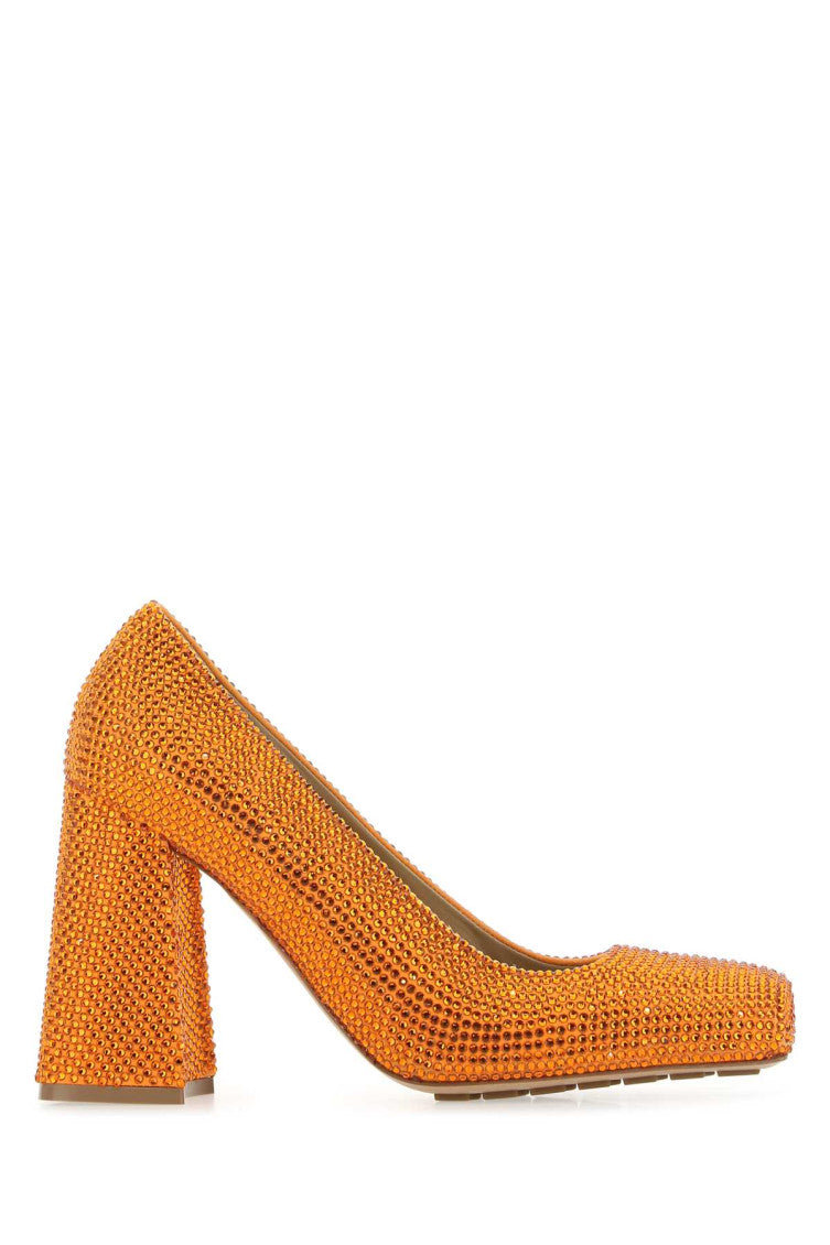 Orange Rhinestones Pumps 1