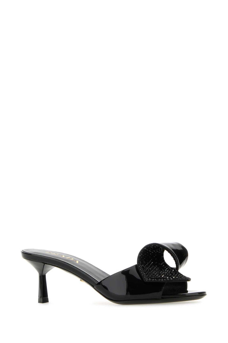 Black Slip On Heels 2
