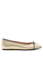 Golden Logo Ballet Flats 1