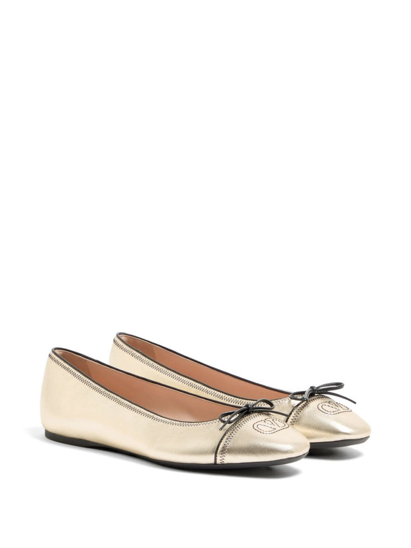 Golden Logo Ballet Flats 2