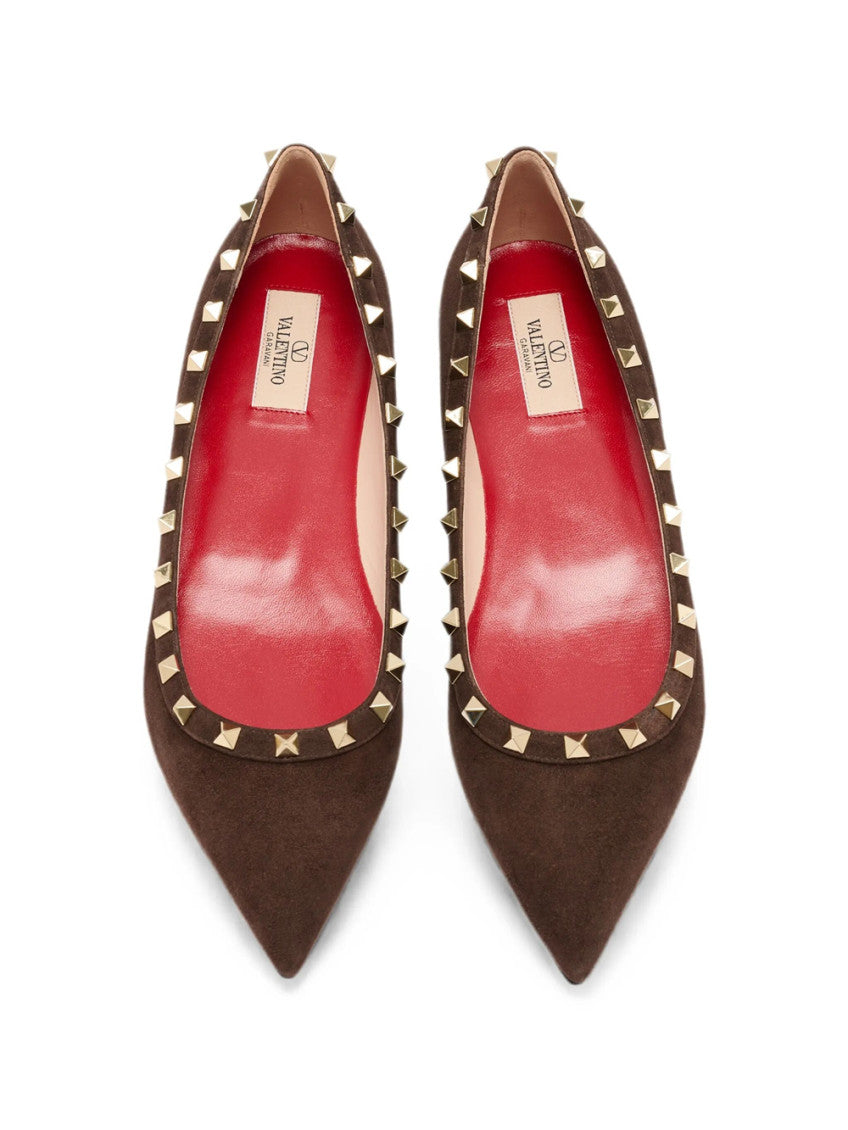 Brown Studded Ballet Flats 2