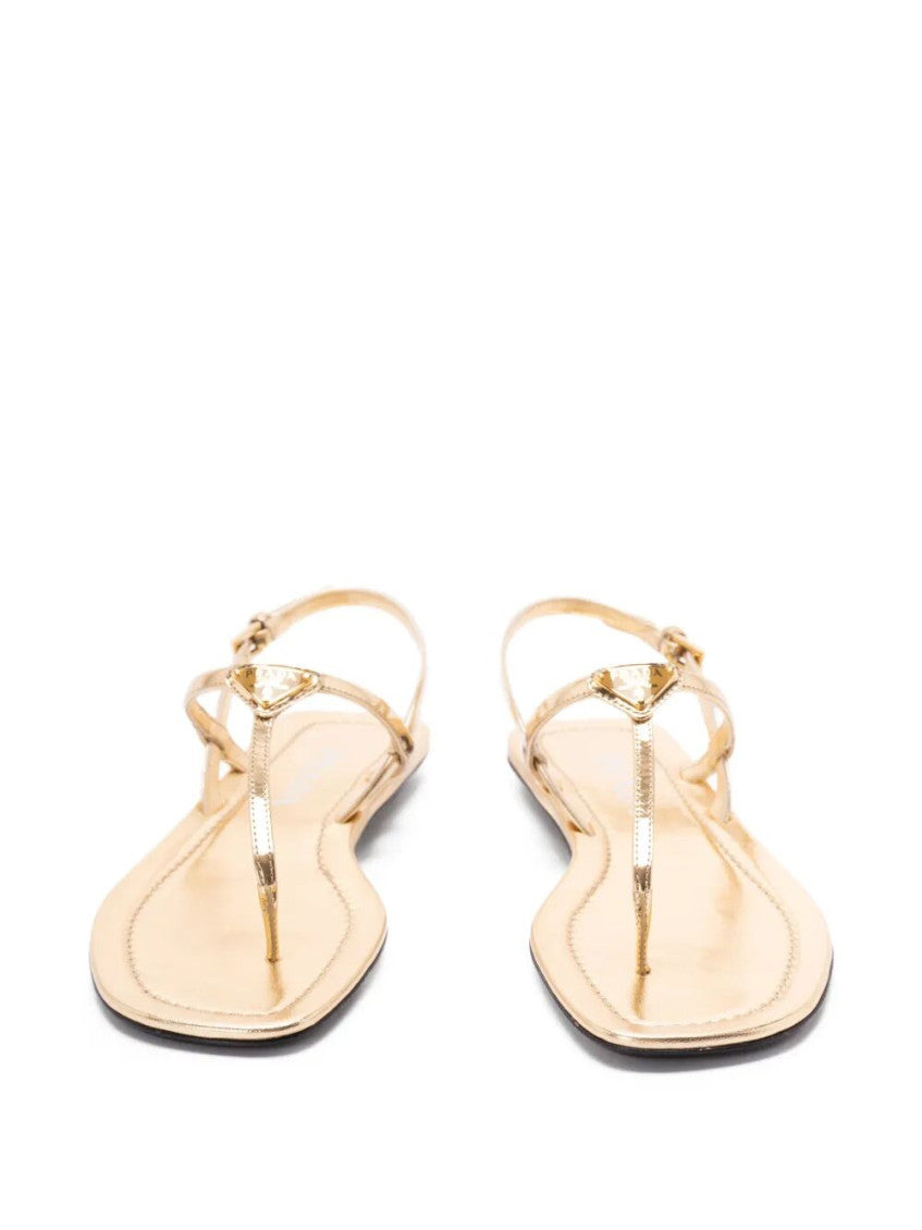 Golden Logo Sandals 2