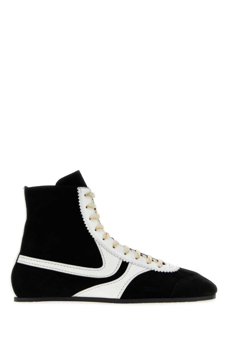 BlackWhite Color Block Sneakers 1