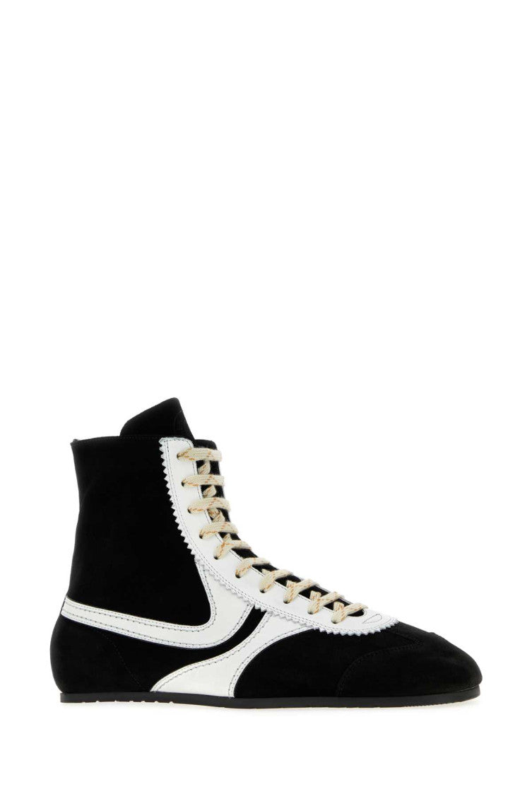 BlackWhite Color Block Sneakers 2