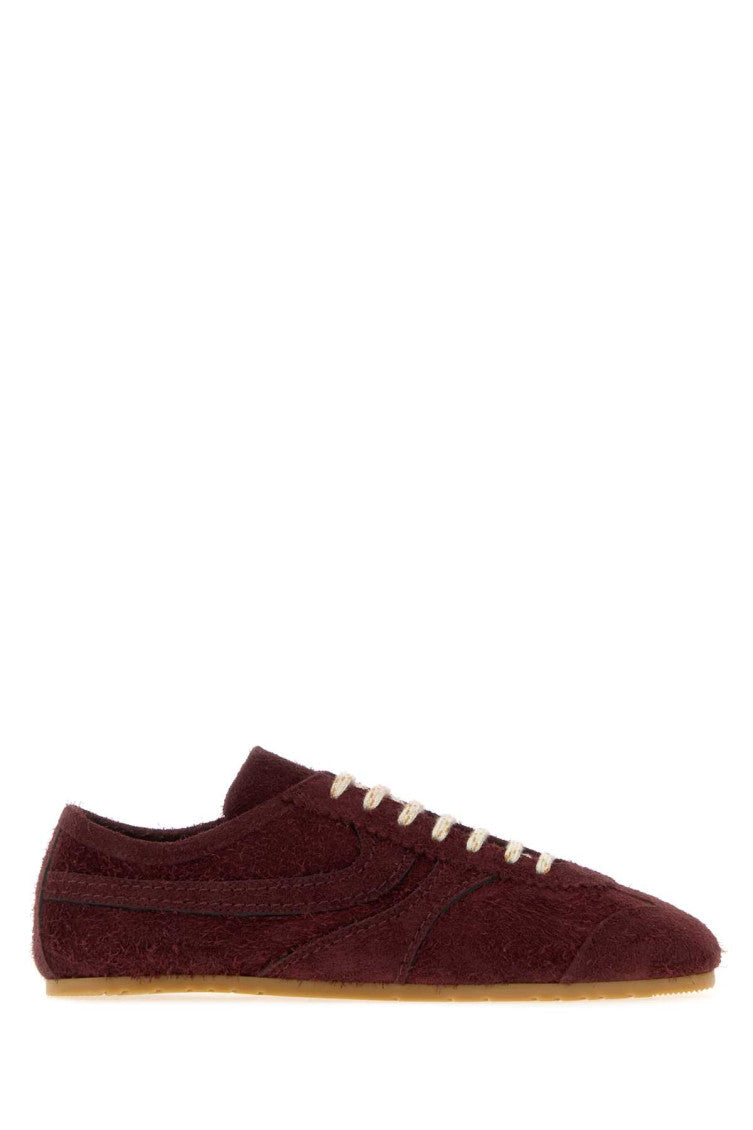Maroon Suede Sneakers 1