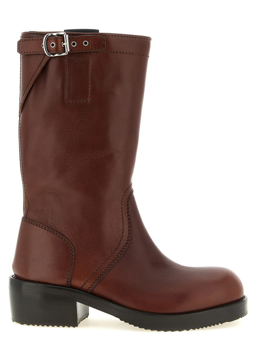 Brown Biker Boots 1