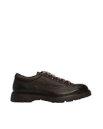 Dark Brown Textured Sneakers 1
