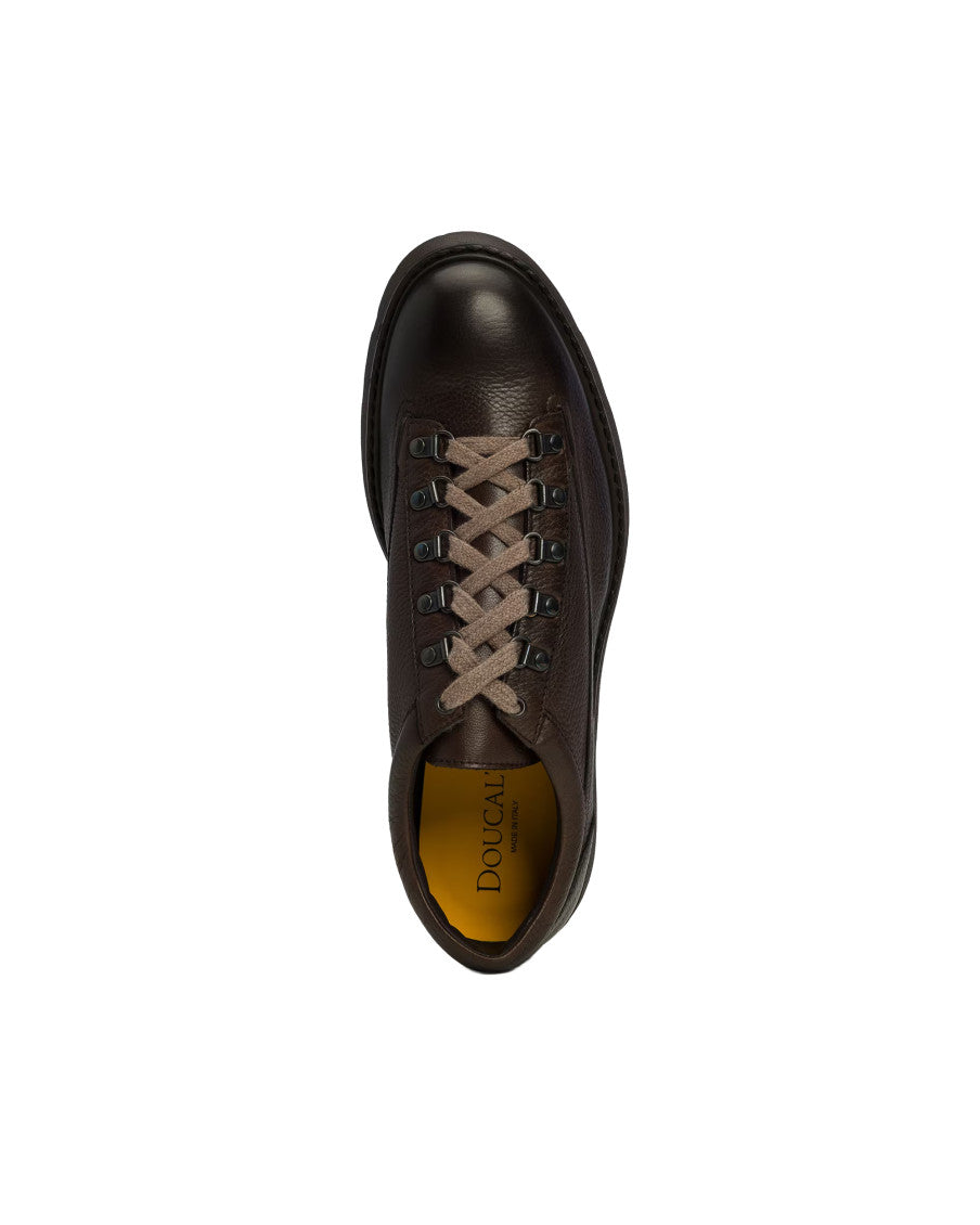 Dark Brown Textured Sneakers 3