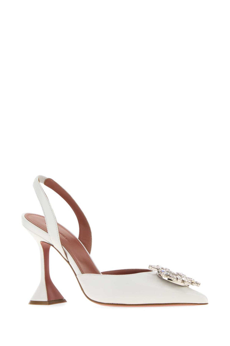 White Embellished Pumps 2